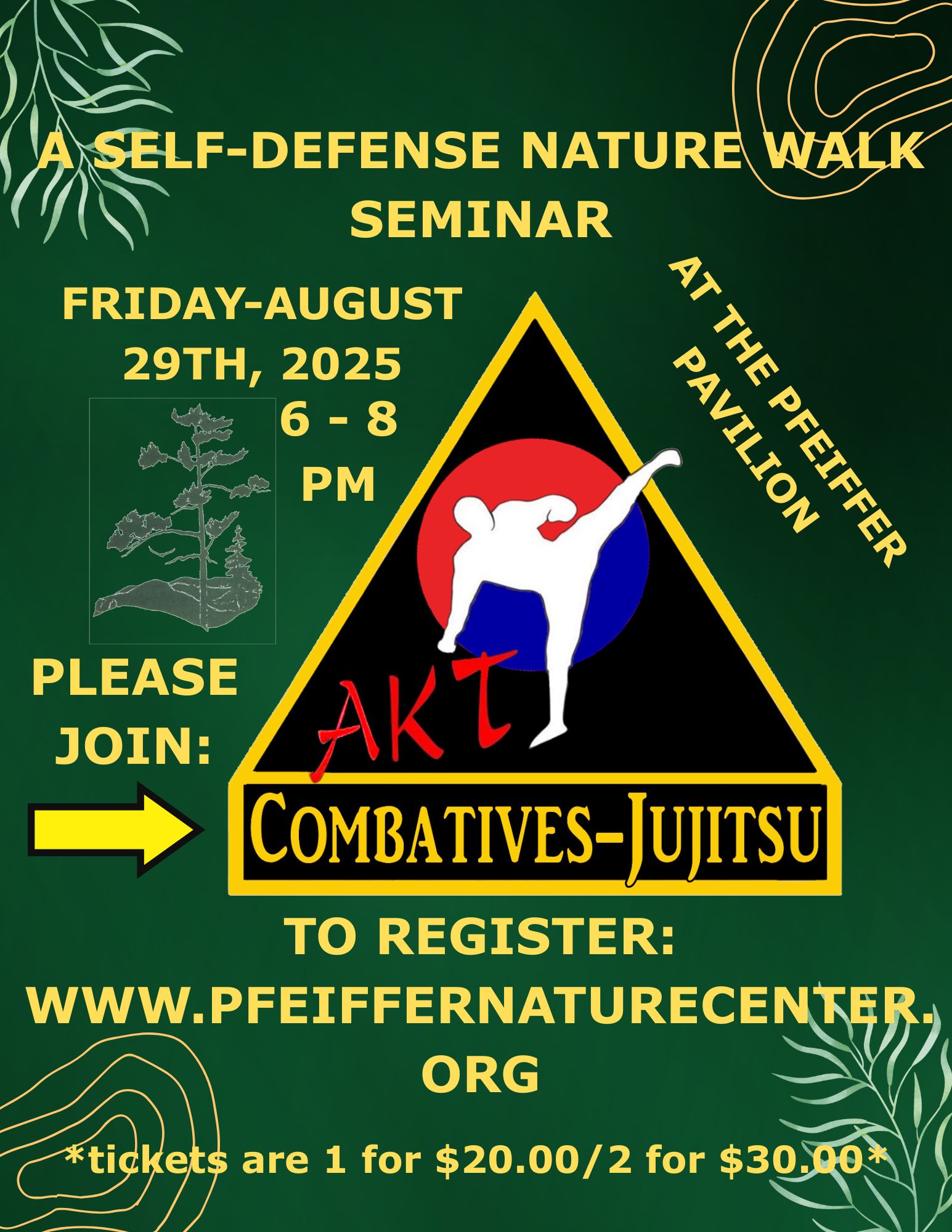 AKT Self-Defense Nature Walk Seminar flyer