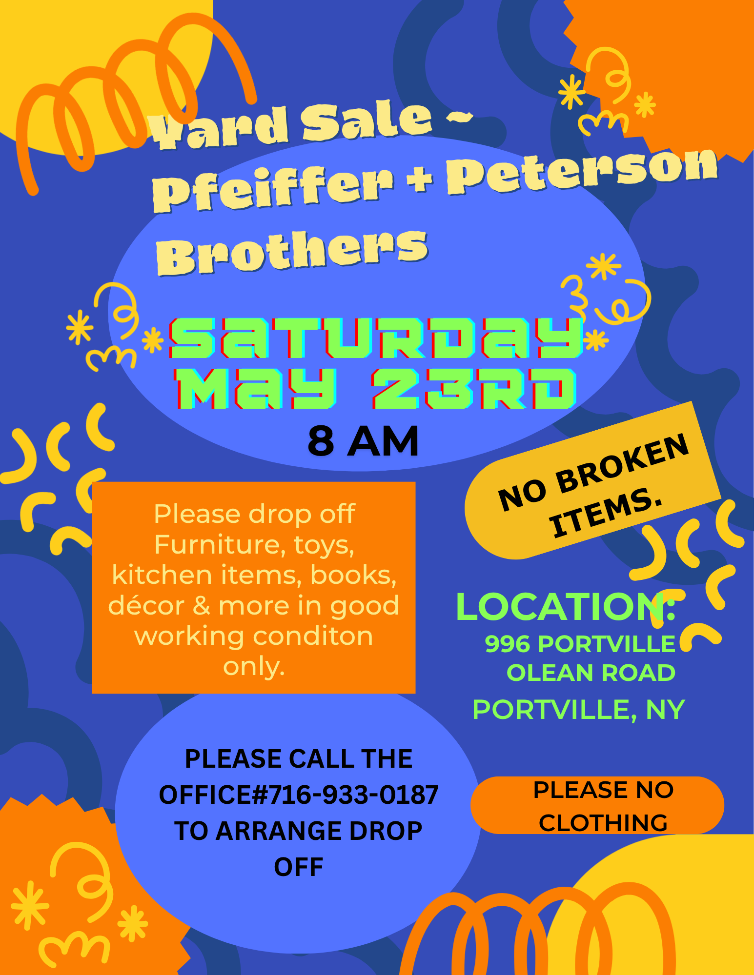 community yard sale flyer