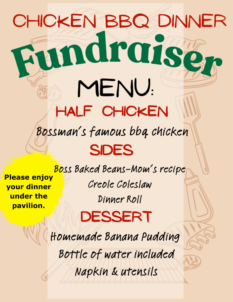 fundraiser menu