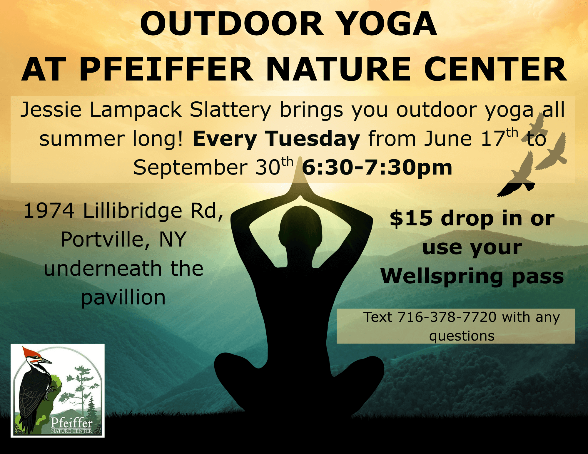 final OUTDOOR YOGA AT PFEIFFER NATURE CENTER 2025